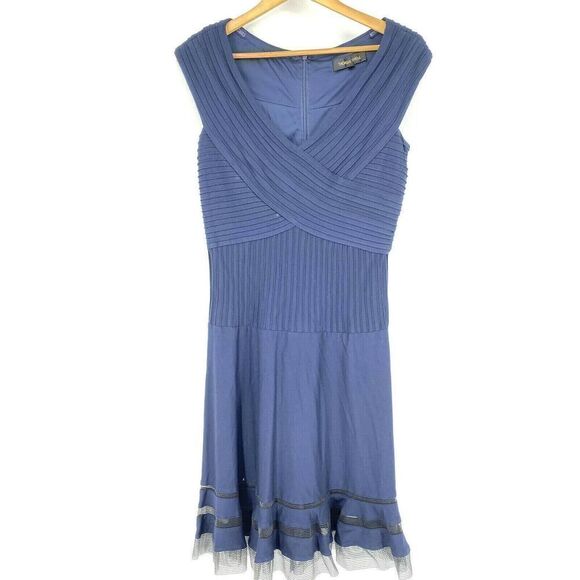 Tadashi Shoji Dress Pintuck Jersey - Picture 1 of 8